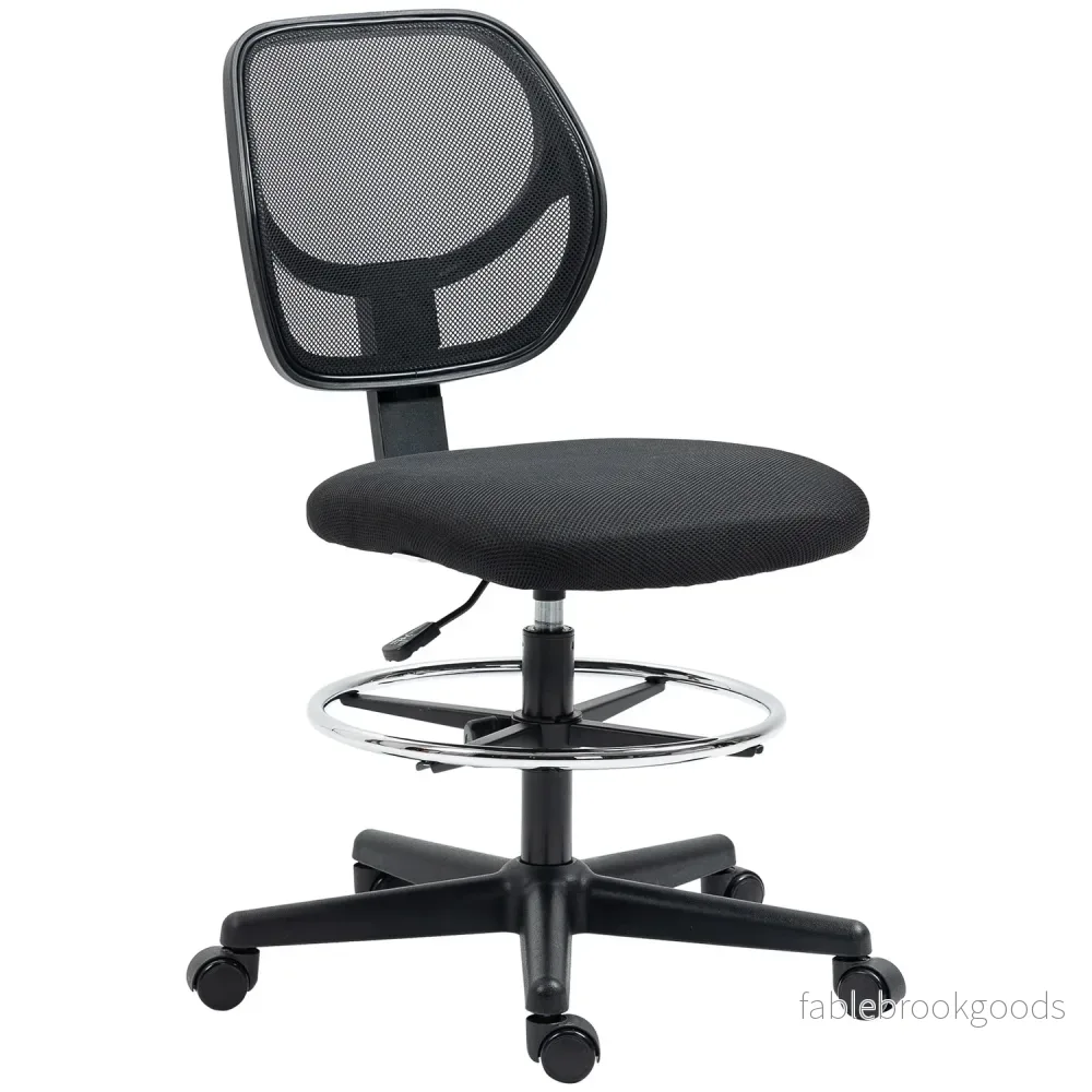 Ergonomisk kontorsstol, justerbar höjd & fotring Ergonomisk kontorsstol, justerbar höjd & fotring