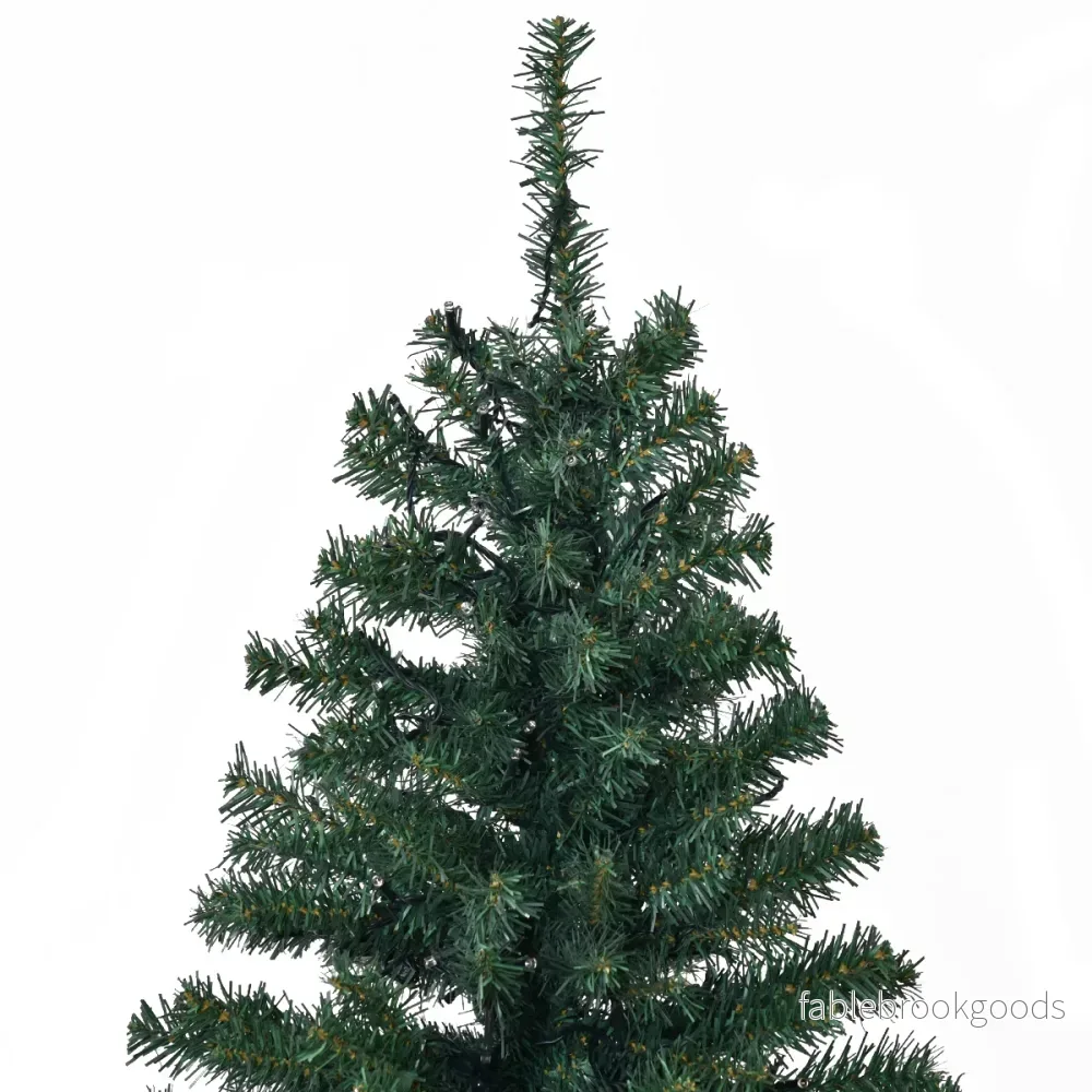 Julgran – Konstgjord med LED lampor upplyst – 210 cm – Grön - Bild 3