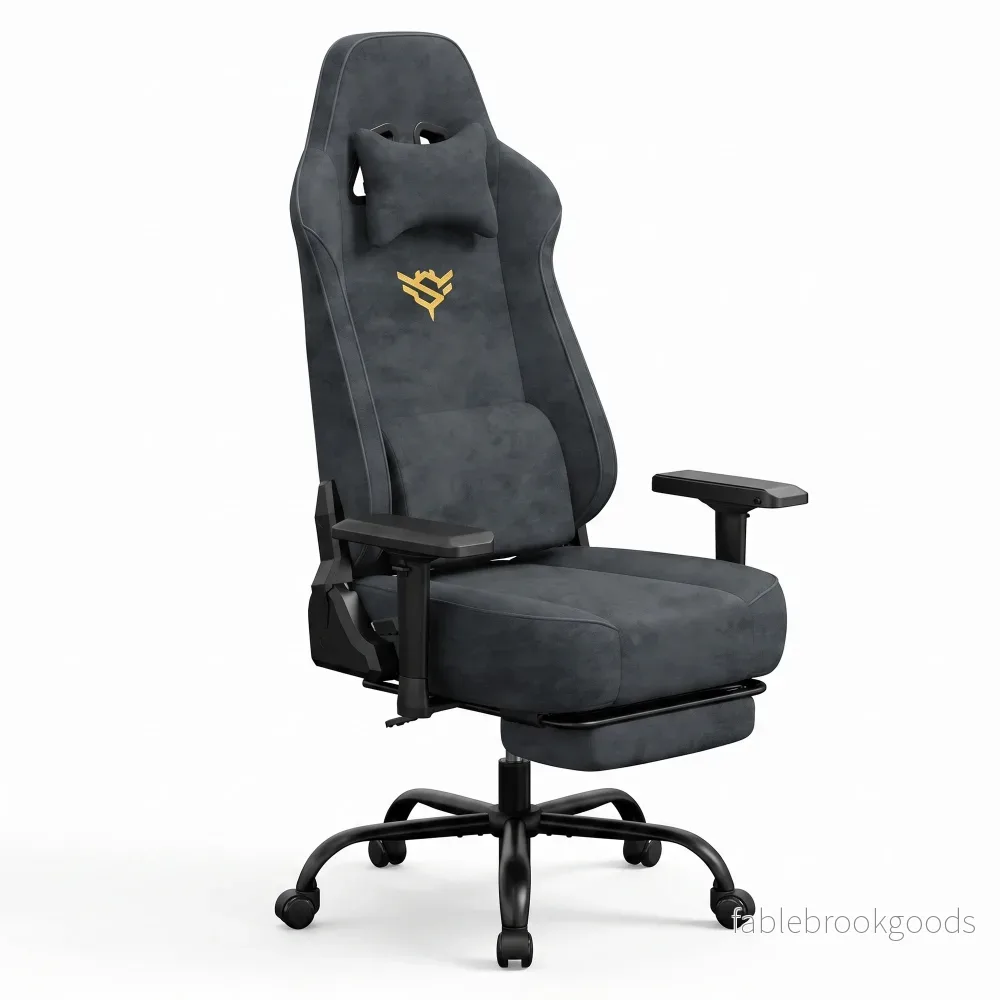 Gamingstoel - Met Voetsteun en 4D-Armleuningen - Tot 200 kg - Antracietgrijs - 72 x 72 x (125-135) cm - Bild 2