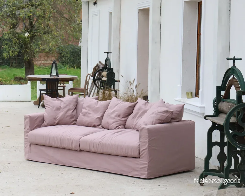 ALMA 3-seater Sofa, Corduroy, Dusty Pink, removable & washable covers - Bild 2
