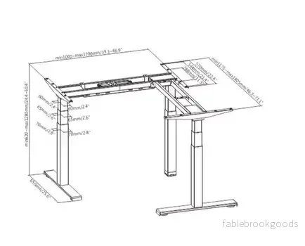 GetUpDesk Trio elektrisk ram - grå - Bild 2