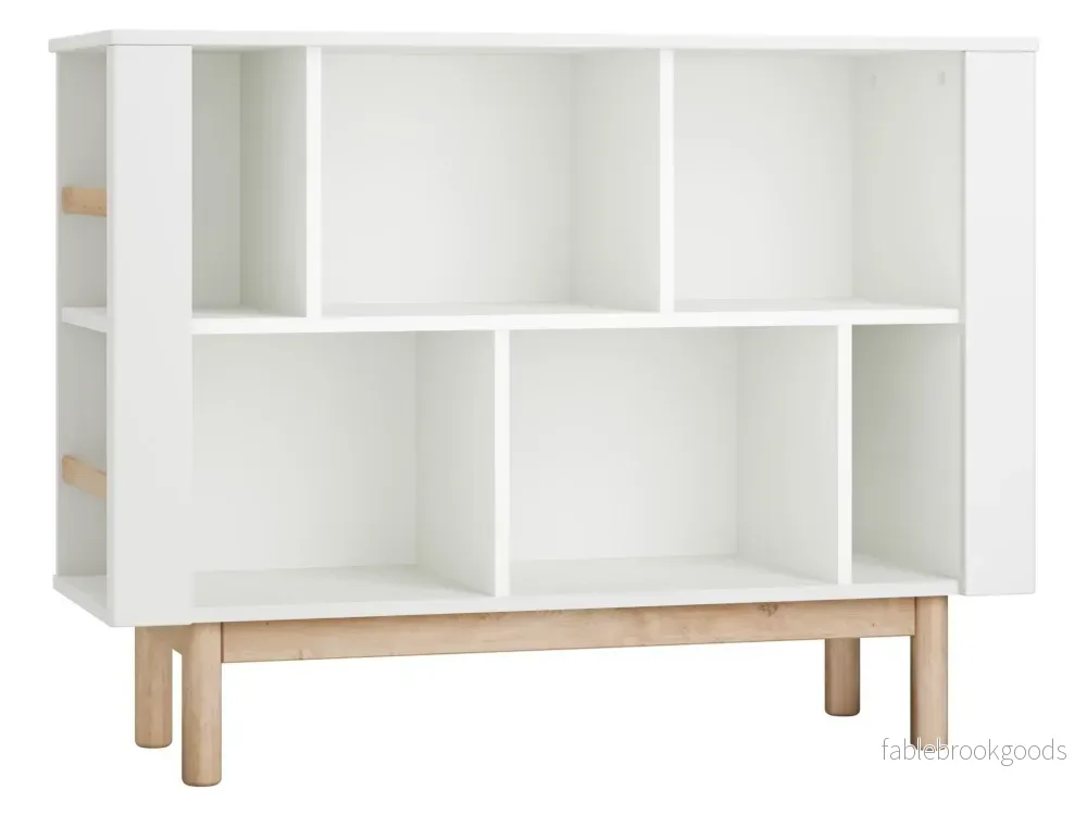Maria Bookcase low, White color Maria Bookcase low, White color