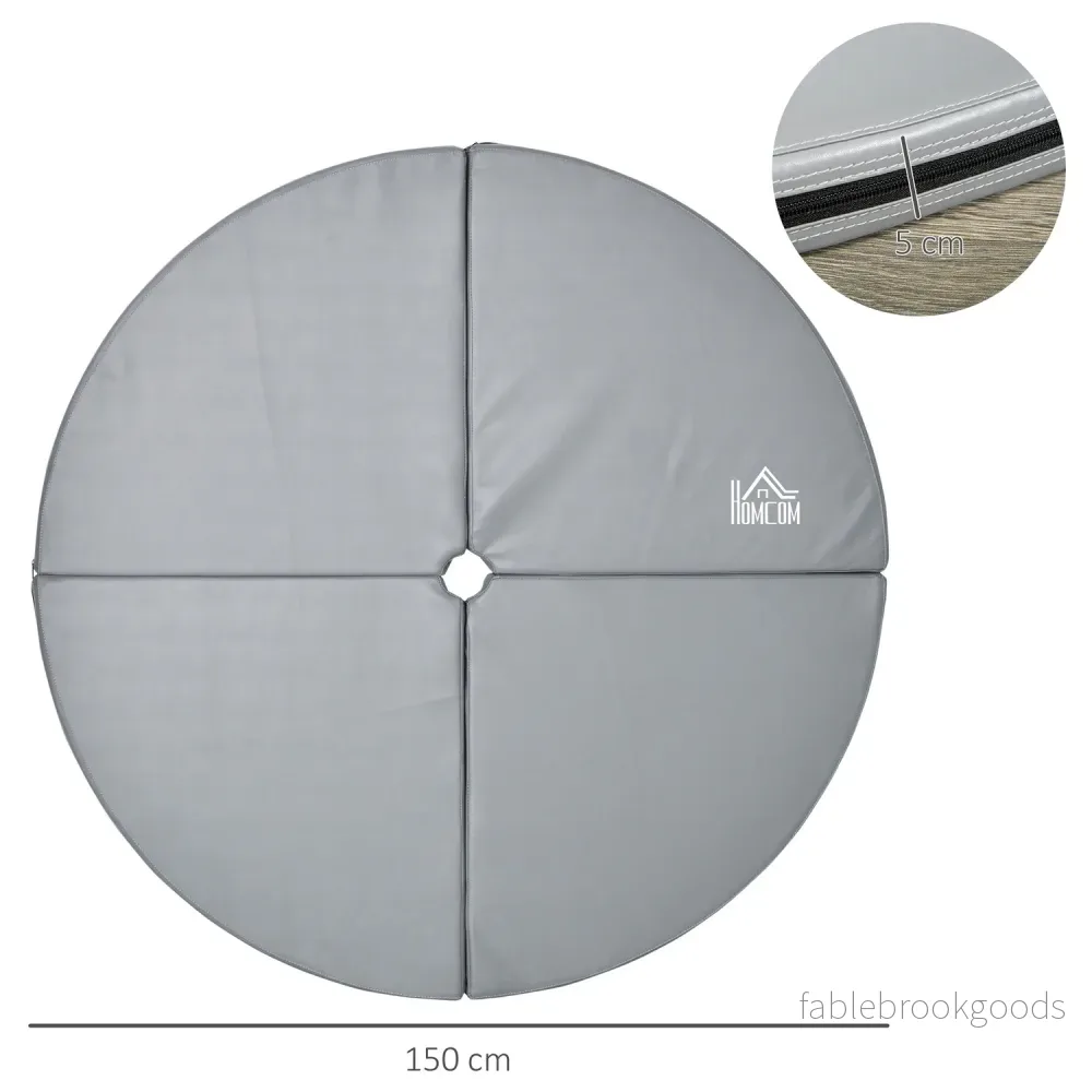 Pole Dance Matta, 5 cm tjock, 150 cm diameter, ljusgrå - Bild 3