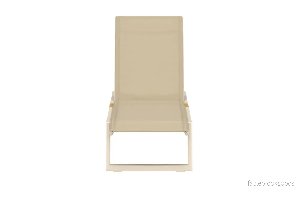 Mexico Solstolar 2-pack Beige – Justerbara Solsängar i Aluminium & Teak | Venture Home - Bild 3