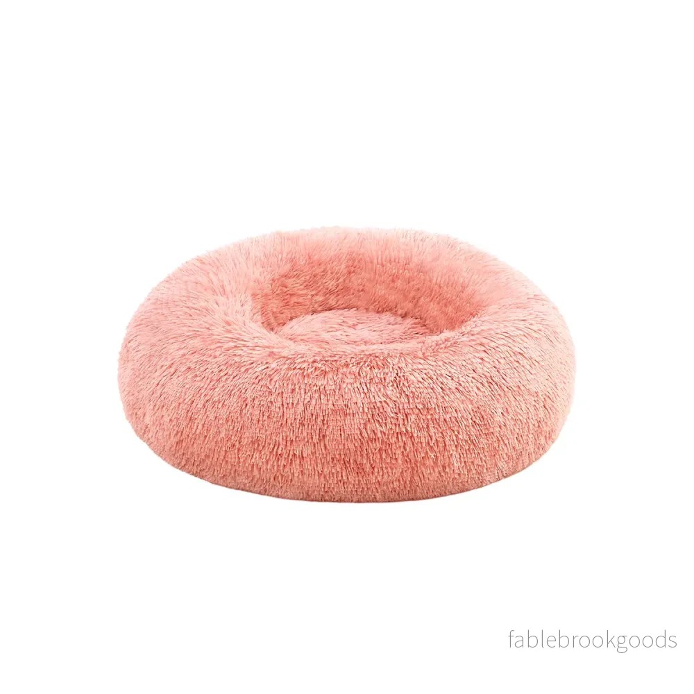 Hundbädd – avtagbar fyllning – plysch – rosa Hundbädd – avtagbar fyllning – plysch – rosa