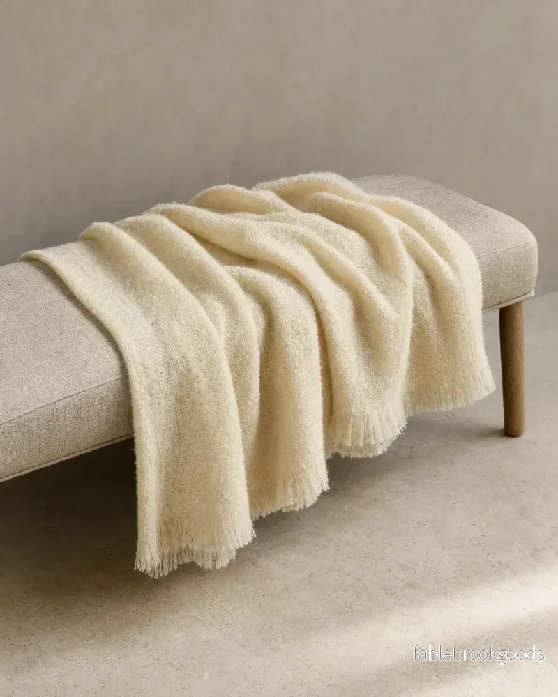 Pläd Bouclé Cream - Bild 2
