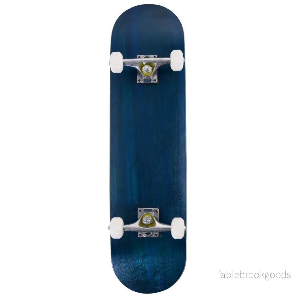 Skateboard – Complete Funboard Minicruiser Träbräda Longboard – 20 x 79 cm – Blå - Bild 2