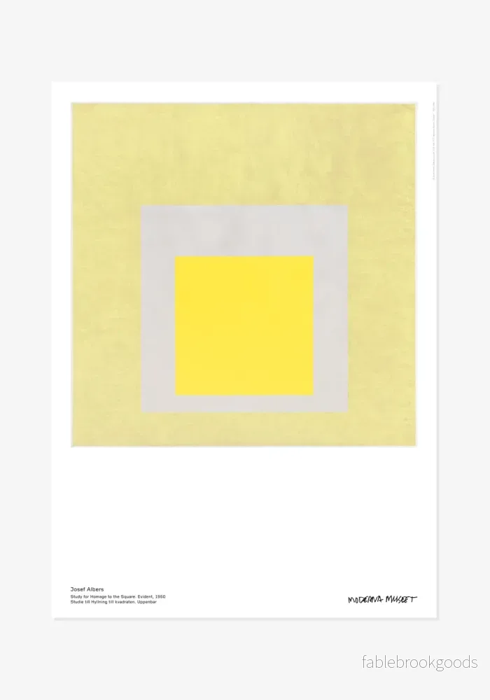 Poster: Josef Albers, Studie till Hyllning till kvadraten. Uppenbar, 1960 Poster: Josef Albers, Studie till Hyllning till kvadraten. Uppenbar, 1960