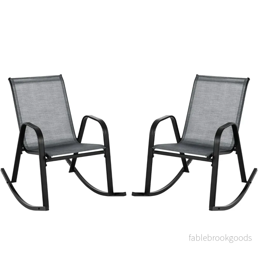 Set – med gungstolar ventilerande tygsits Ergonomic Swing Grey – 2 – Grå