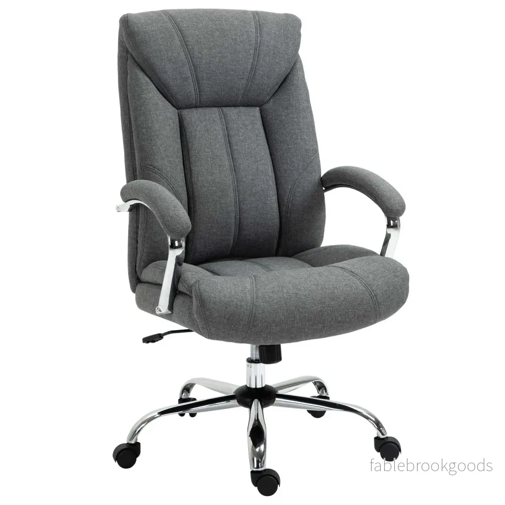 Ergonomisk kontorsstol, vadderat armstöd, grå Ergonomisk kontorsstol, vadderat armstöd, grå