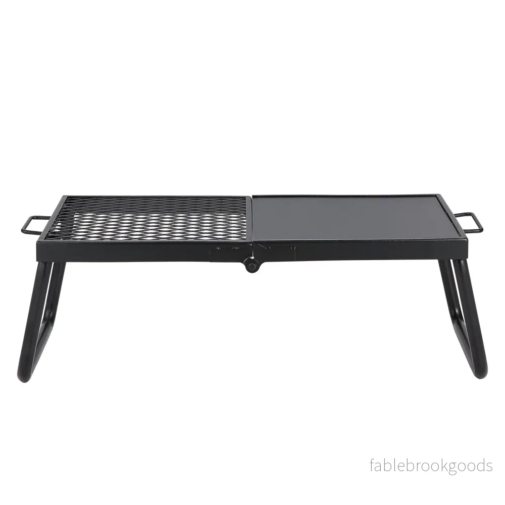 Hopfällbart grillgaller med stekyta - Bild 3