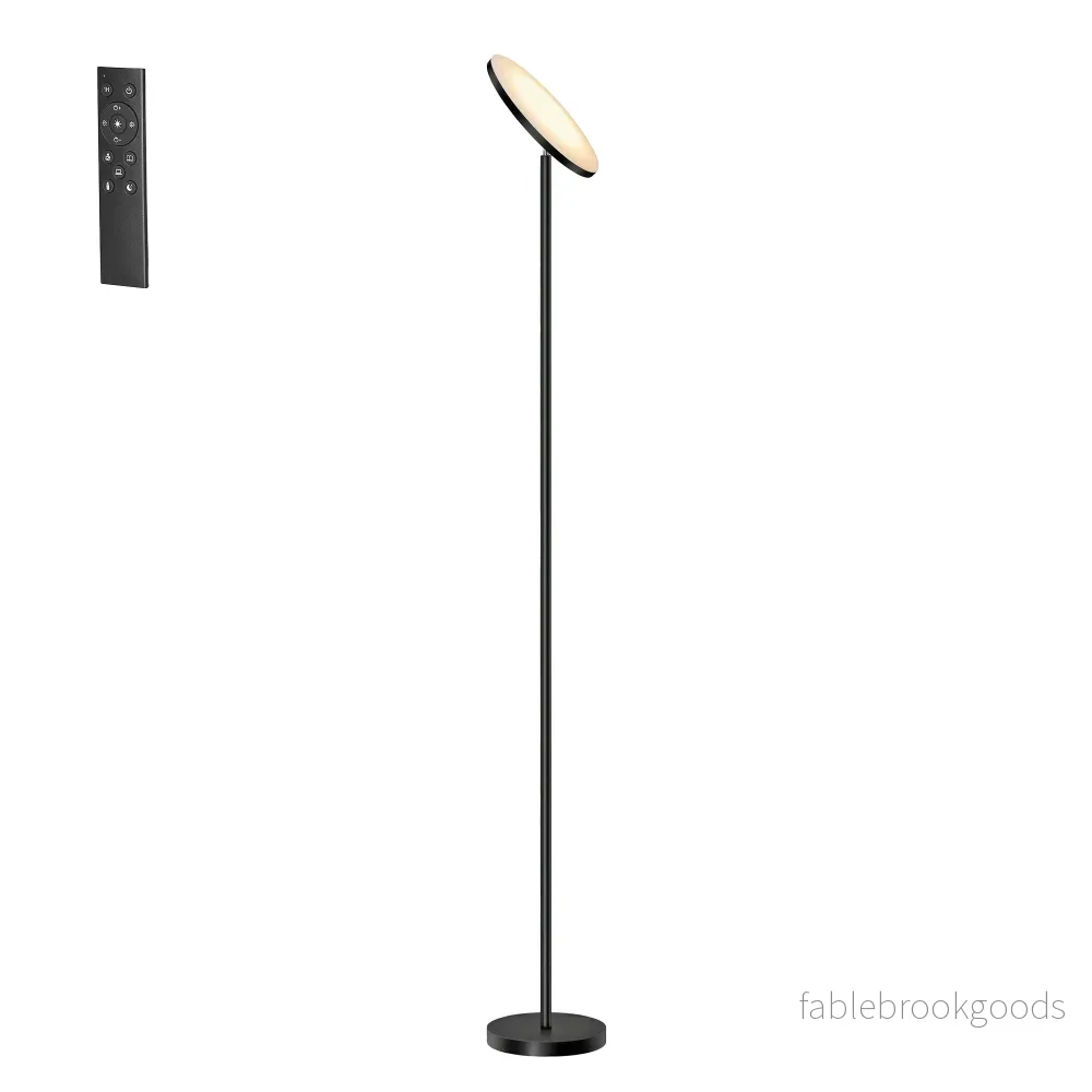 LED Vloerlamp – 30 W – Draaibare Kop – Met Afstandsbediening – Zwart LED Vloerlamp – 30 W – Draaibare Kop – Met Afstandsbediening – Zwart