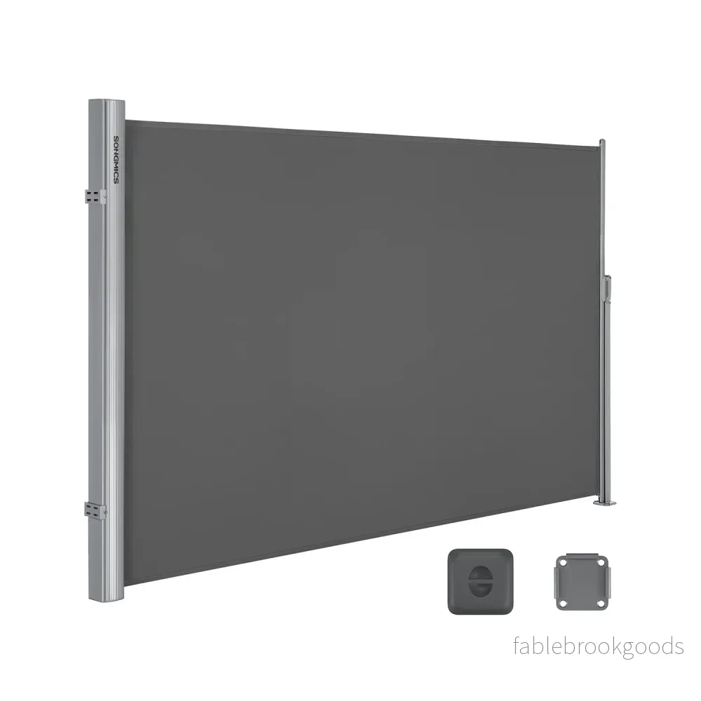 Zijluifel – 160 x 400 cm – Uitschuifbaar – Privacyscherm – Antraciet Zijluifel – 160 x 400 cm – Uitschuifbaar – Privacyscherm – Antraciet