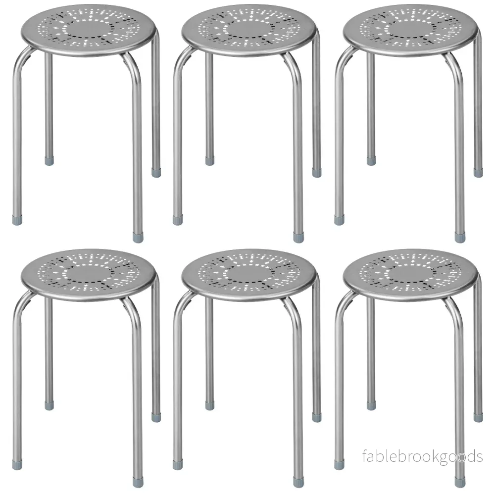 pack – stapelbar pall i metall, rund med robust – 6
