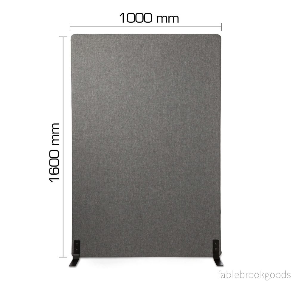 MUTE akustikskärm 1000 × 1600 mm - golvmodell, grå (Savio 09) - Bild 2