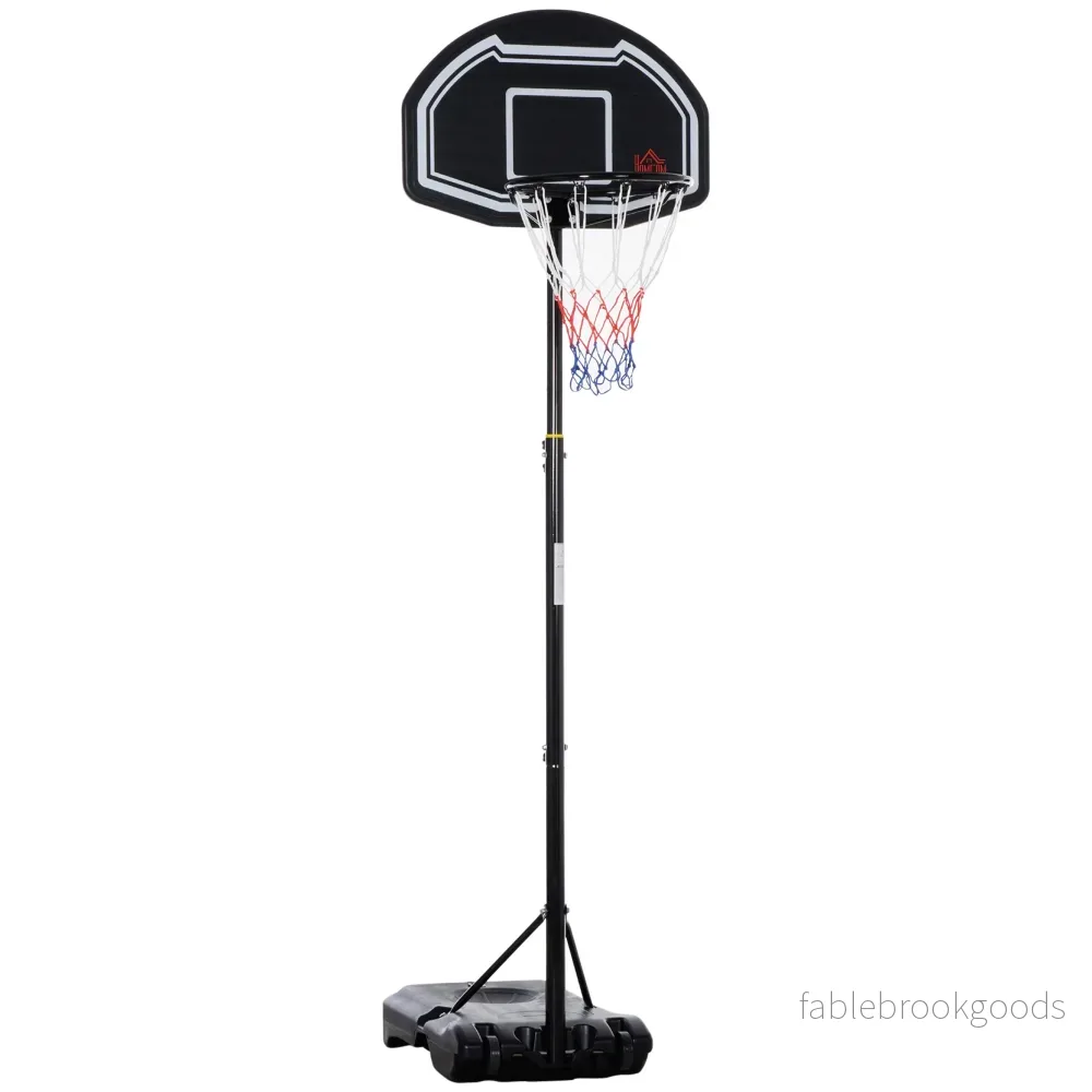Justerbar basketkorg för utomhusbruk med hjul, 160-210 cm
