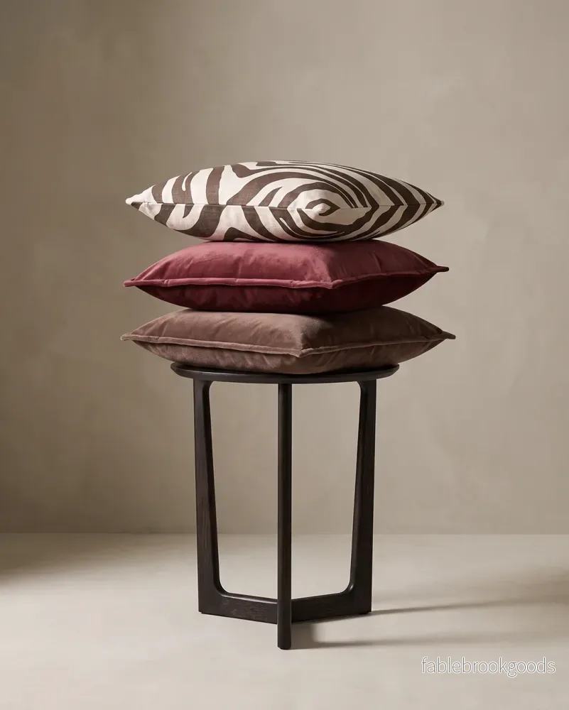 Kuddfodral Classic Velvet Burgundy - Bild 3