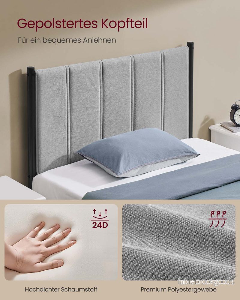 Enkelsängstomme med stålbottenplatta - Dove grå - Bild 3