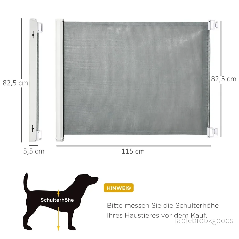 Utdragbar dörrsäkerhetsgrind för hundar, 115x82,5cm Barriär - Bild 3