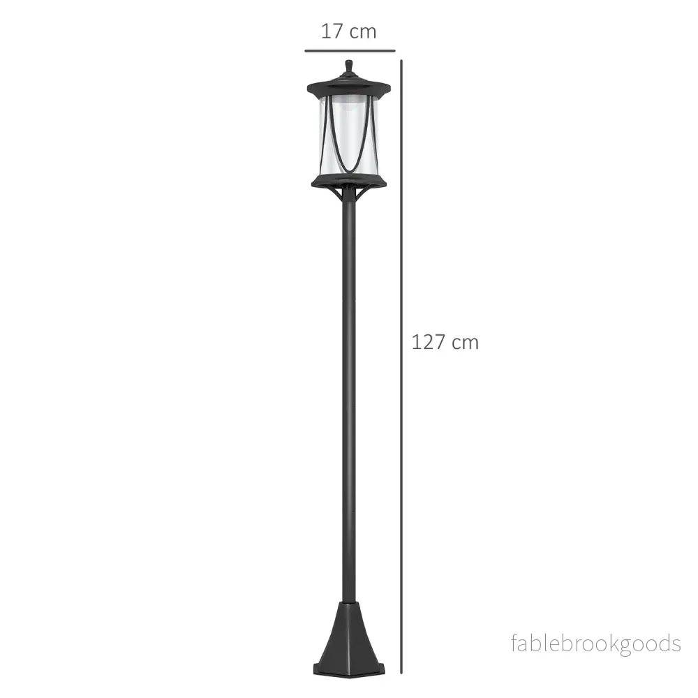 Solar Street Light, LED, Cool White, Waterproof, Black - Bild 3