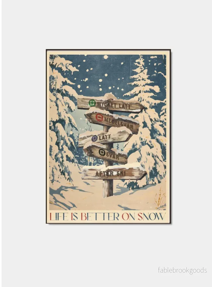 Life is better on snow – Poster
