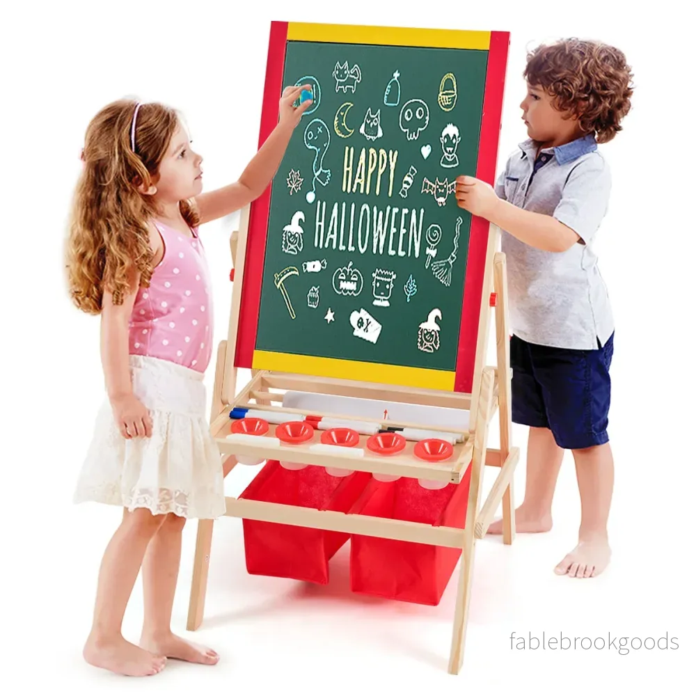 i – barnstafli Barntavla Dubbelsidig whiteboard och svarta – 3 1 52,5 x 51,5 x 106,5 cm – Natur - Bild 3