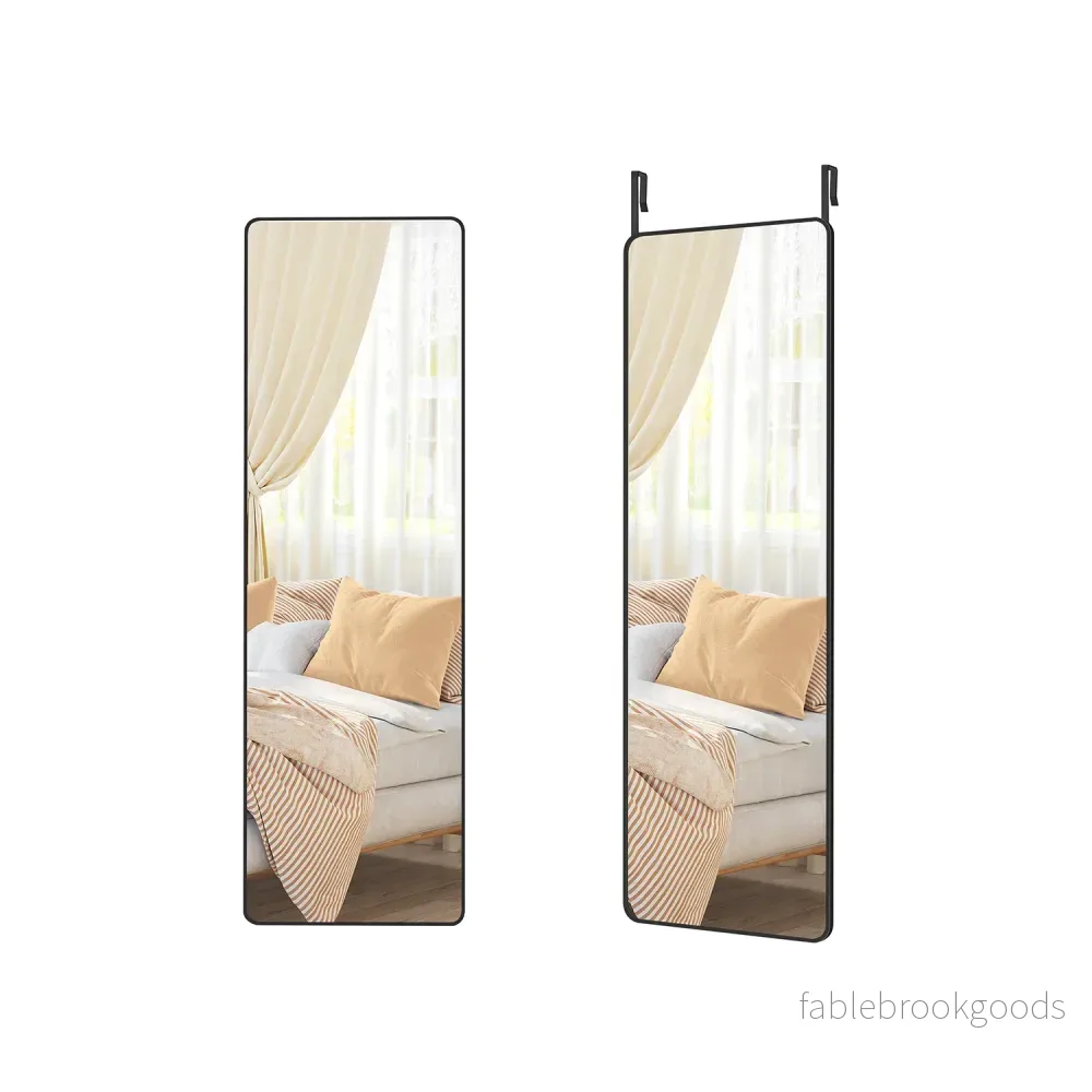 Hellängdsspegel – Rektangulär – Härdat glas – Bläcksvart Hellängdsspegel – Rektangulär – Härdat glas – Bläcksvart