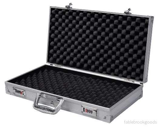 Vapenväska – gevärsväska pistolväska aluminiumväska – 47 x 25 cm – Silver - Bild 2