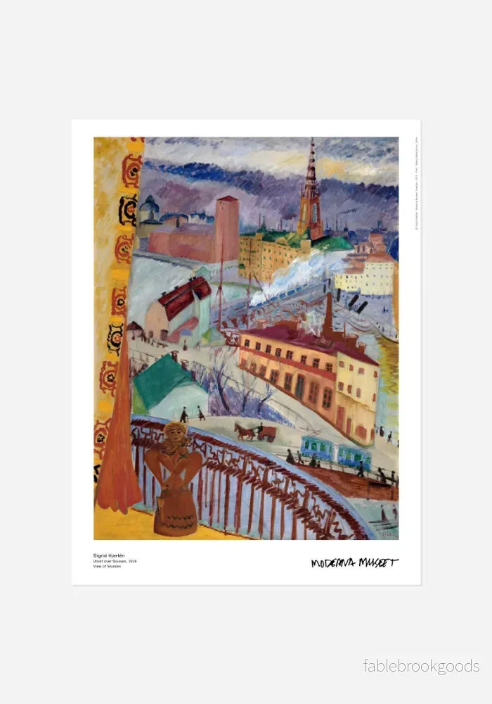 Poster, Sigrid Hjertén, Utsikt över Slussen Poster, Sigrid Hjertén, Utsikt över Slussen
