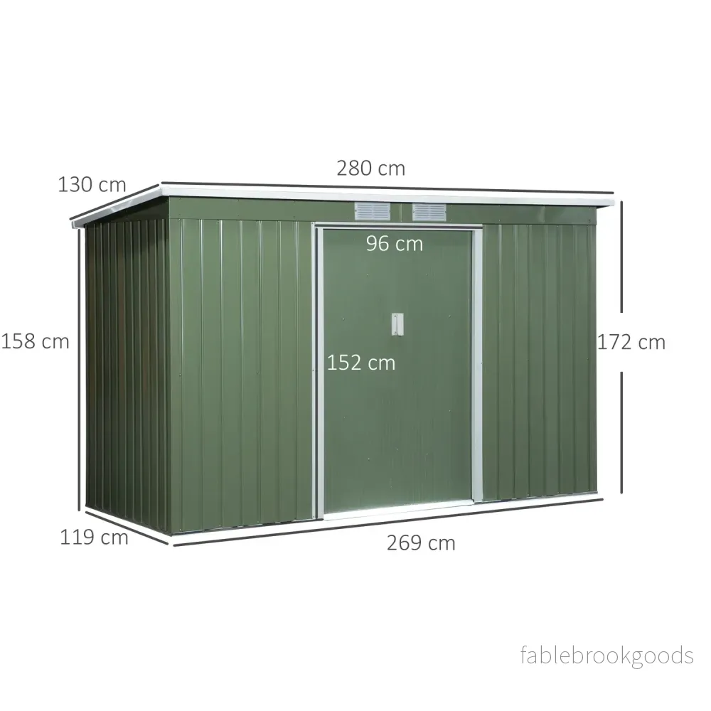 Utomhusstål trädgårdsskjul, skjutdörr, ventilationsfönster - Bild 3