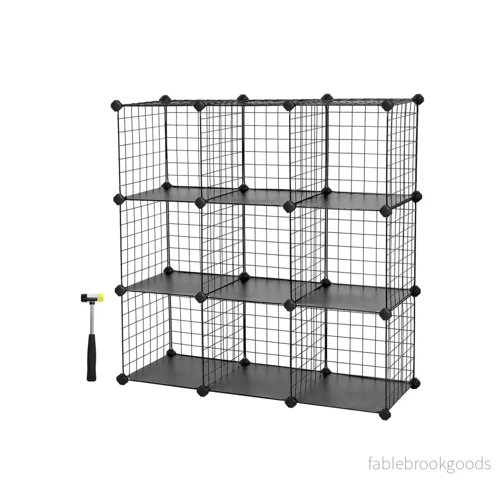Kubskåp – Flexibelt hyllsystem – 9 fack – Svart Kubskåp – Flexibelt hyllsystem – 9 fack – Svart