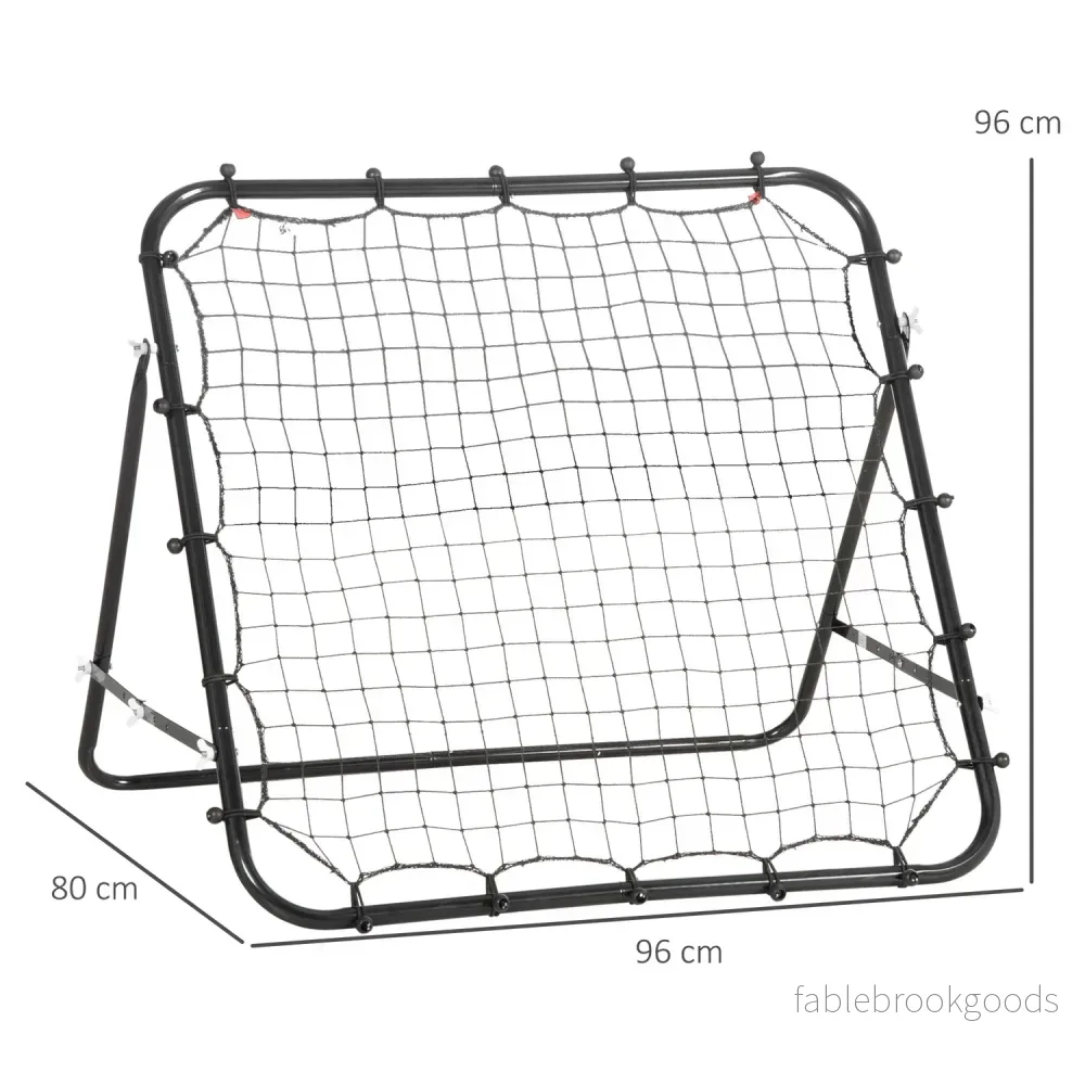 Football Rebounder Wall Net, Metall & PE, 96x80x96 cm - Bild 3