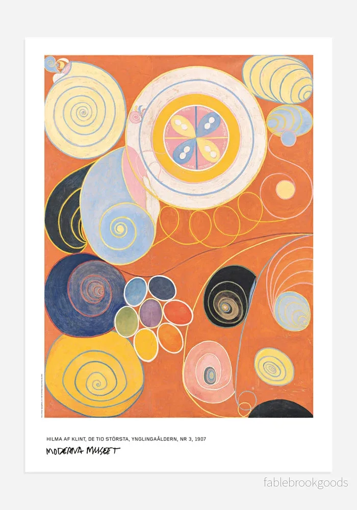 Poster: Hilma af Klint, De tio största, Ynglingaåldern, Nr 3 Poster: Hilma af Klint, De tio största, Ynglingaåldern, Nr 3
