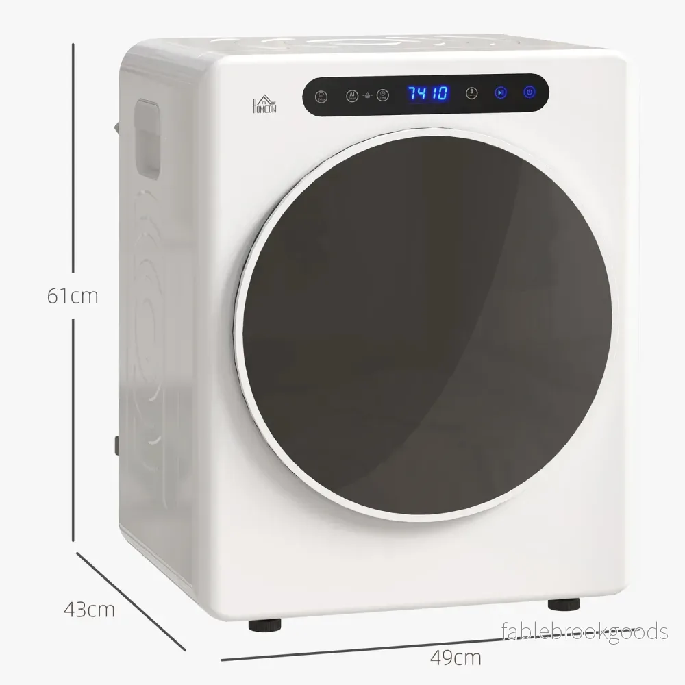 Kompakt torktumlare, 4 kg Kapacitet, Touch Control, Vit - Bild 3