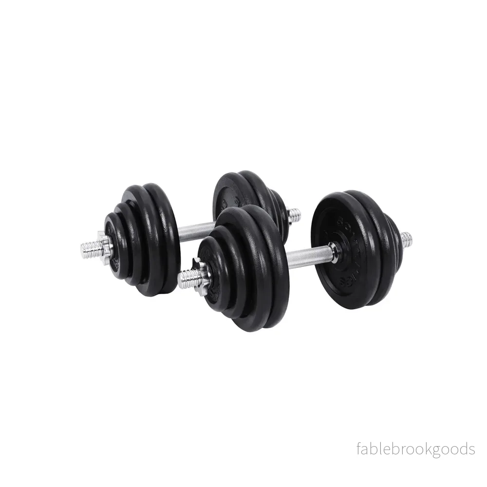 Hantelset – Justerbart – 60 kg – Svart