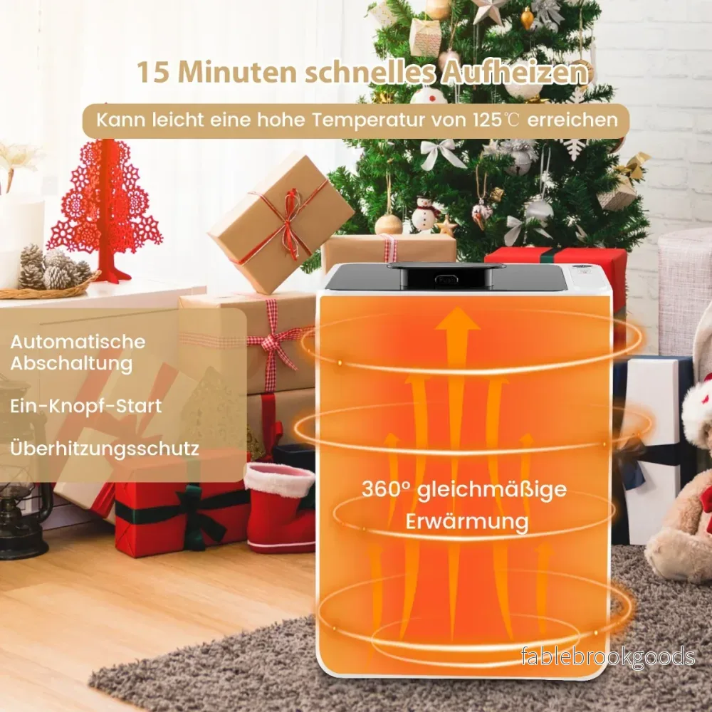 Elektrisk – handdukstork med automatisk avstängning och stegs timer LED display – 6 – Vit - Bild 3