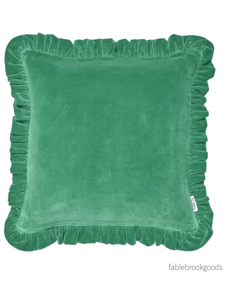 Kuddfodral Frilled Grön