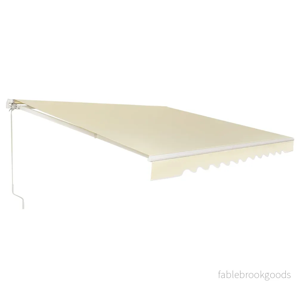 Markis – med vev Infällbar Aluminium terrass solskydd – 3 x 2,5 m – Beige