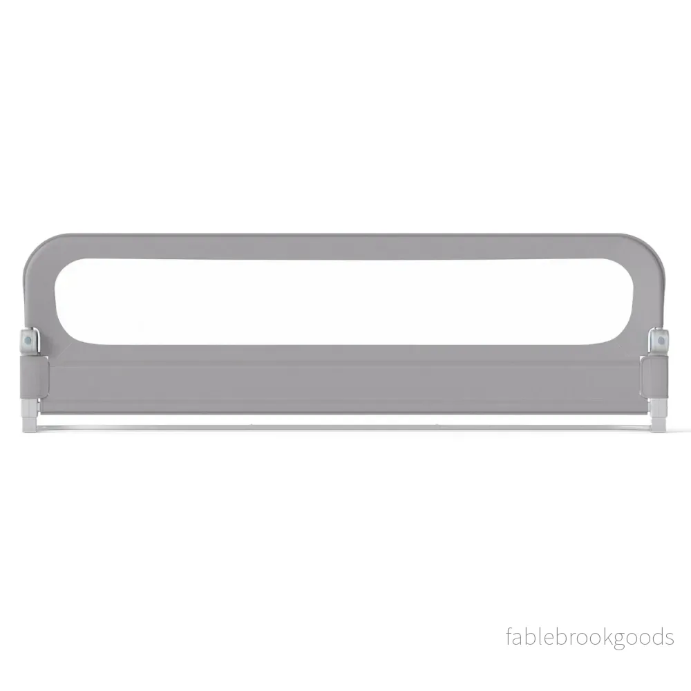 Vikbart – sängskydd med avtagbart Oxford överdrag, grått sängräcke – 198 x 60 cm – Grå