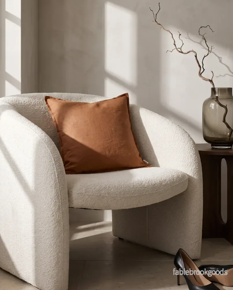Kuddfodral Classic Linen Terracotta - Bild 2