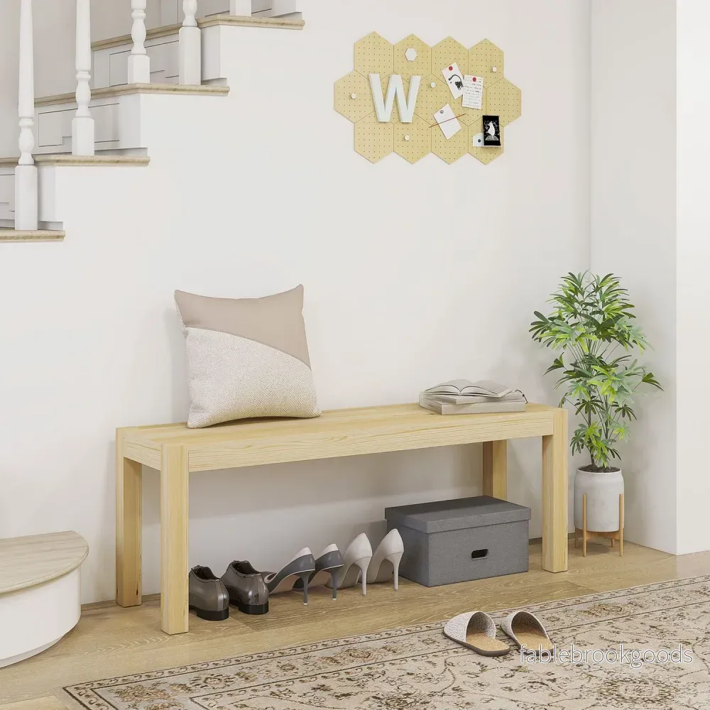 2-sits matsalsbänk i furu, 120x33x45 cm, kapacitet 240 kg - Bild 2