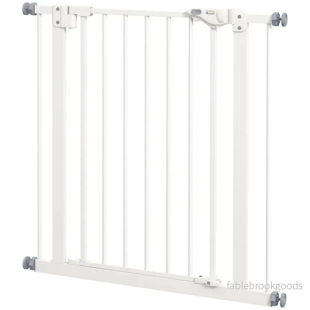 Dog Safety Gate, 74-80 cm, No-Drill, Metall & Plast