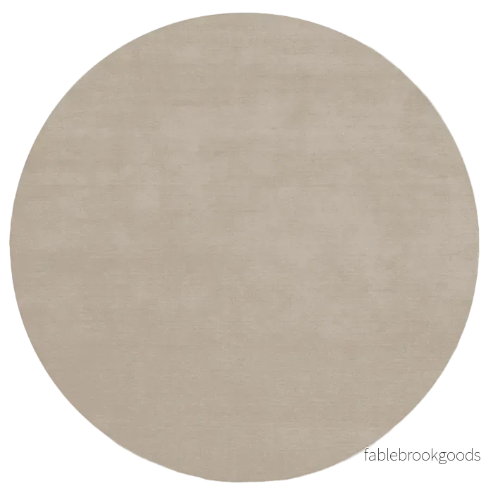 Måttanpassad Matta Solid Beige Rund