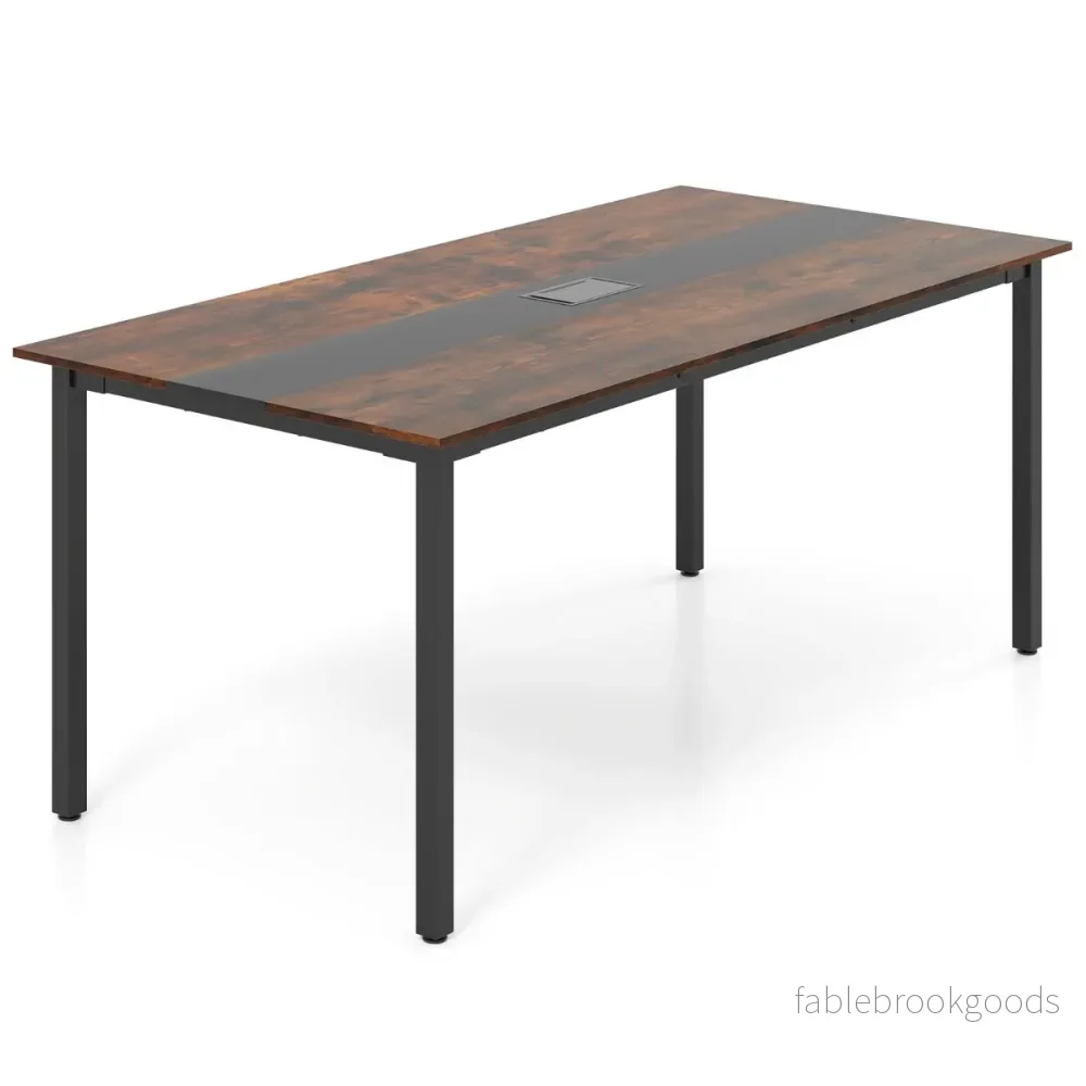 Konferensbord – för personer mötesbord rektangulärt seminarbord – 8-10 180 x 90 cm – Brun