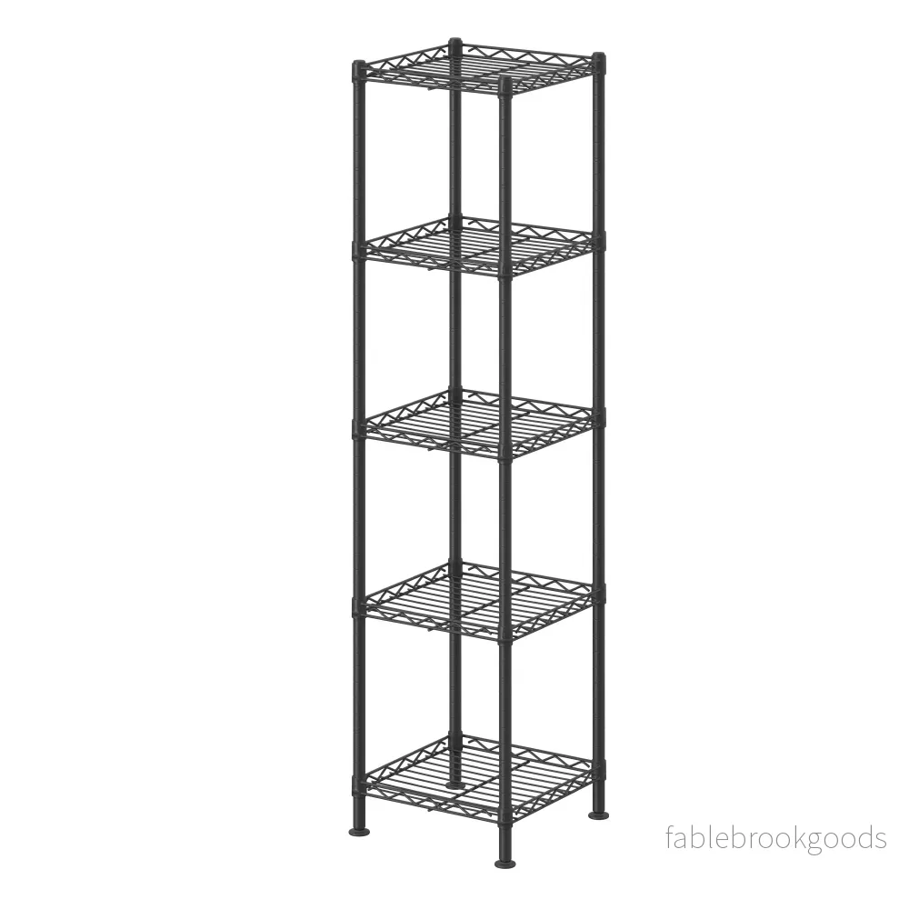 Opbergrek – Smal – Verstelbare Planken – 121 cm – Zwart Opbergrek – Smal – Verstelbare Planken – 121 cm – Zwart