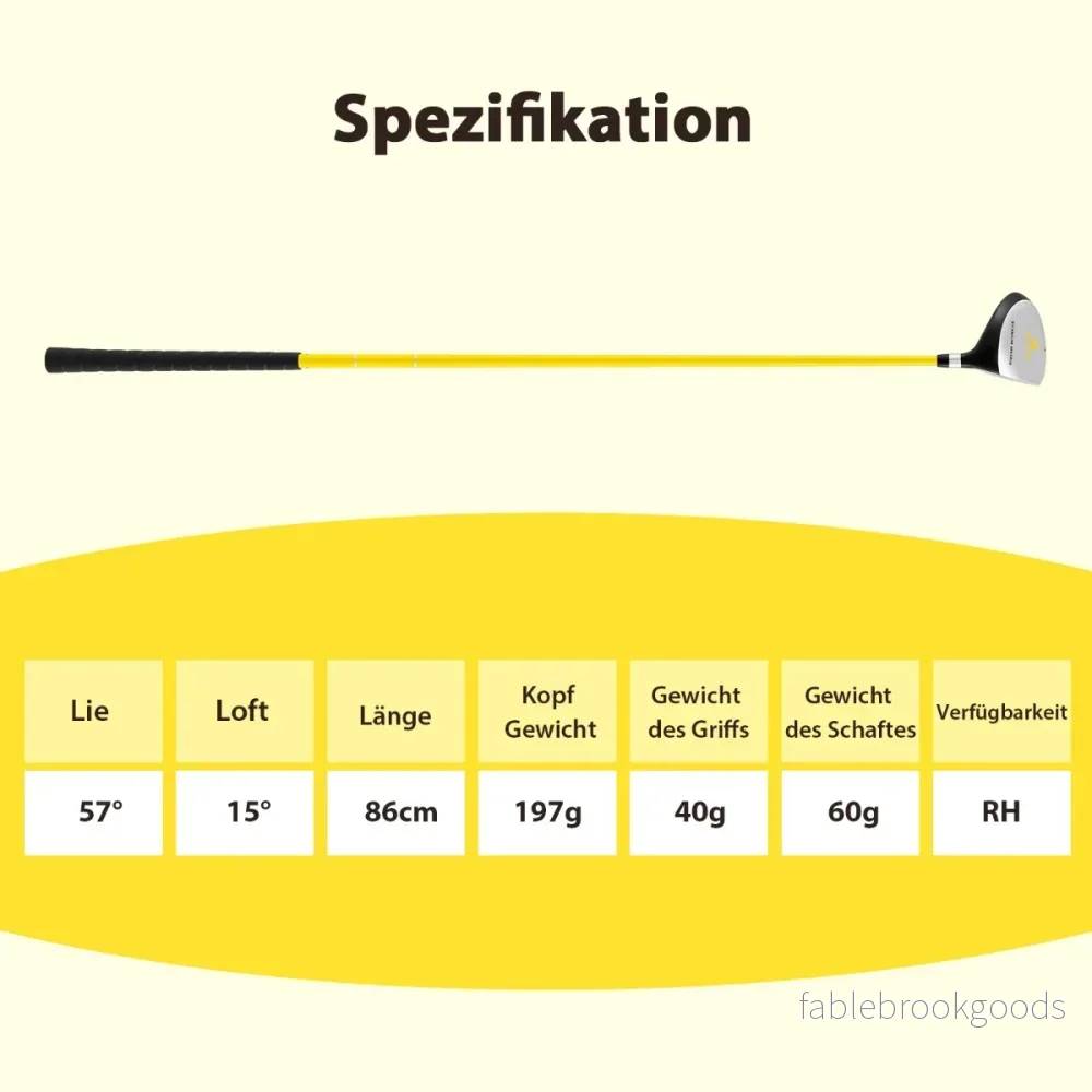 Golf – #3 Fairwayträ för barn med klubbaöverdrag tum grader fiberglass skaft – 34 15 – Gul - Bild 2