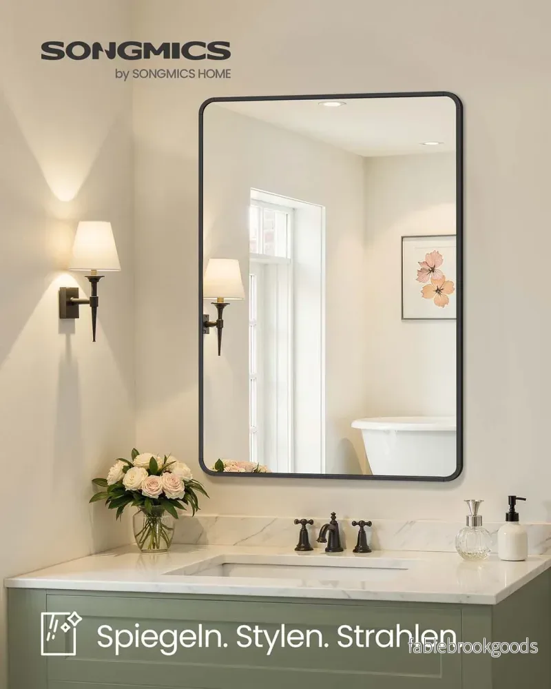 Väggspegel – Rektangulär – Aluminiumram – Modern design - Bild 2