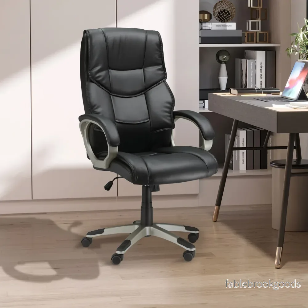 Ergonomisk kontorsstol med högt ryggstöd, vippfunktion - Bild 2