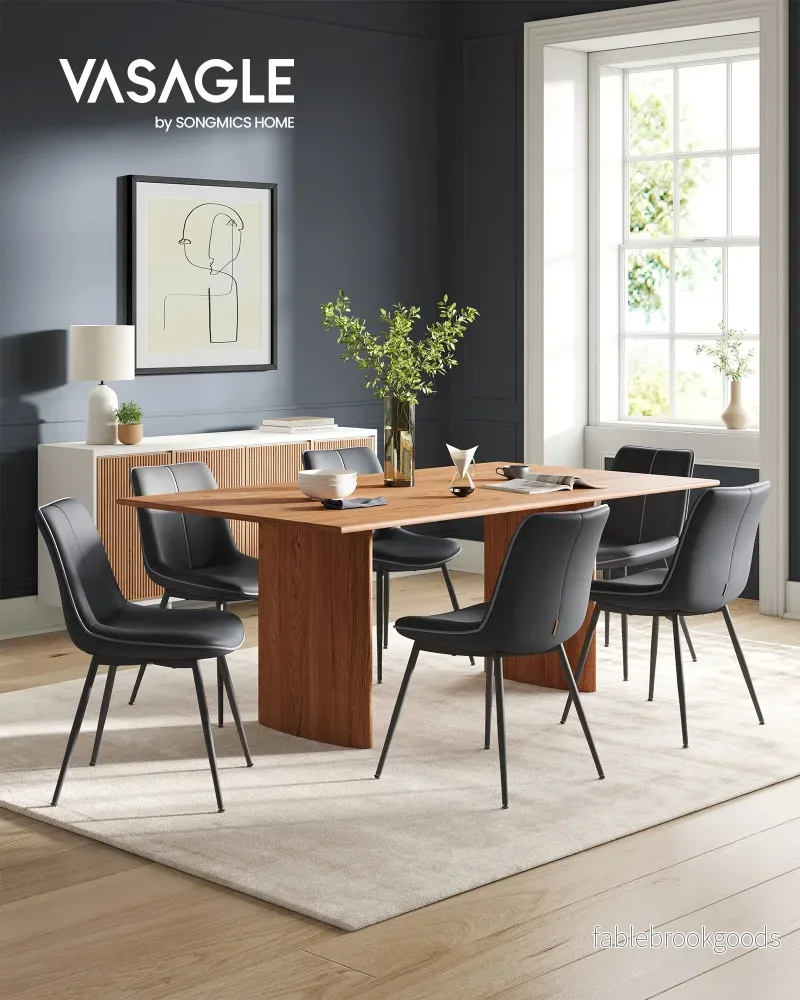 Matsalsstol – bläcksvart ryggstöd – plywood – bläcksvart - Bild 2
