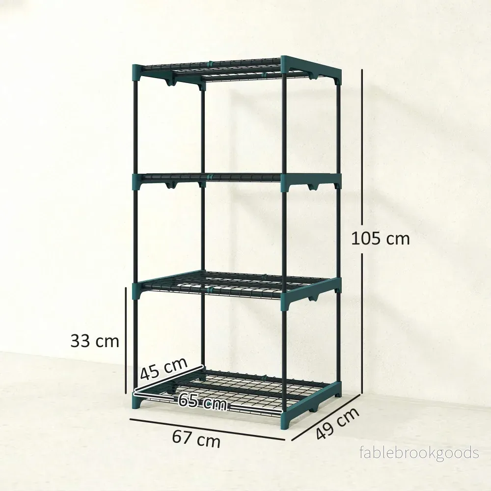 4-vånings växtställ, stålram, inomhus-/utomhusbruk - Bild 3